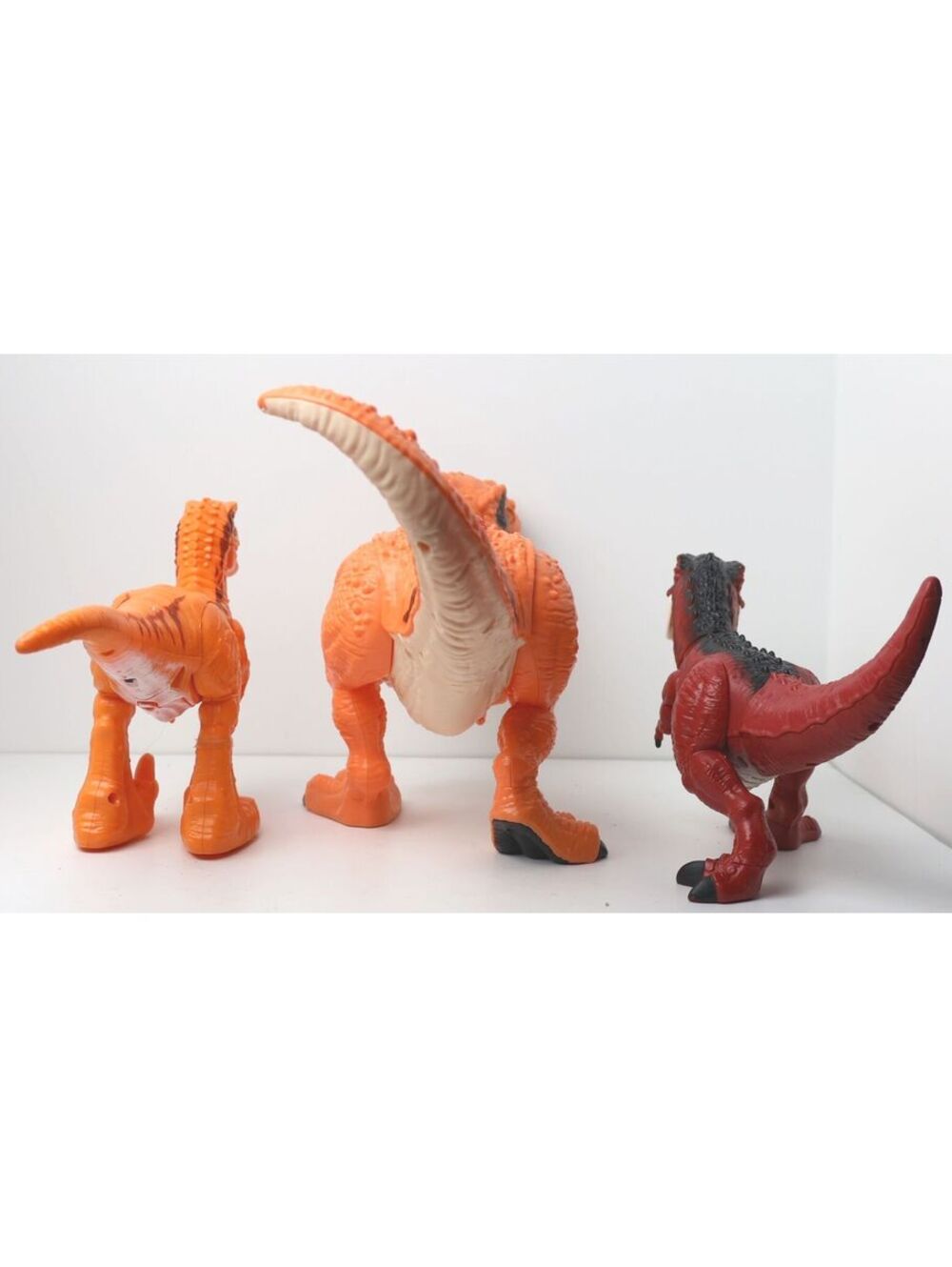 Set of 3 Realistic Dinosaur Action Figures - T-Rex and Velociraptor Toys - Picture 4 of 15